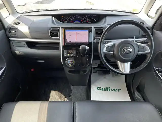 ダイハツ タント カスタム RS トップED SA Ⅲ 千葉県 2017(平29)年 4.1万km ブラックマイカメタリック スマートアシストIII/・衝突軽減ブレーキ/・車線逸脱警報/・オートマチックハイビーム/社外8インチSDナビ【AVIC-RL910】/・CD/DVD/MSV/Bluetooth/フルセグ/バックカメラ/両後パワースライドドア/ハーフレザーシート/運転席シートヒーター/スマートキー/純正LEDヘッドライト/フォグランプ/純正15インチアルミホイール/社外ドライブレコーダー/ETC/本革巻きステアリング/ドアバイザー/新車時保証書＆取扱説明書