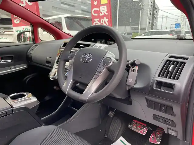 トヨタ プリウス α S 千葉県 2016(平28)年 6.3万km スーパーレッドⅤ 純正SDナビ【NSCD-W66】/・CD/Bluetooth/ワンセグTV/バックカメラ/スマートキー/クルーズコントロール/社外17インチアルミホイール/純正LEDヘッドライト/フォグランプ/ビルトインETC/リアスポイラー/サイド＆カーテンエアバッグ/新車時保証書＆取扱説明書