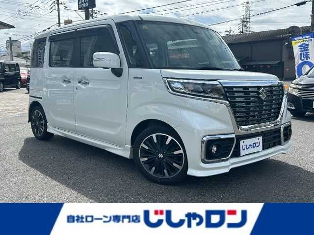 スズキ スペーシア カスタム HYBRID XS ターボ 愛知県 2018(平30)年 11万km ピュアホワイトP (株)IDOMが運営する【じしゃロン名古屋鳴海店】の自社ローン専用車両になりますこちらは現金またはオートローンご利用時の価格です。自社ローンご希望の方は別途その旨お申付け下さい/衝突軽減ブレーキ/レーンキープアシスト /SDナビ/フルセグTV/360°カメラ/両側パワースライドドア/スマートキー/ヘッドアップディスプレイ/ETC/純正15インチAW