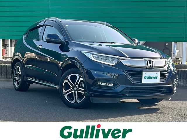ホンダ ヴェゼル ハイブリッド Z ホンダセンシング 茨城県 2019(平31)年 6.5万km ミッドナイトブルービームM 純正SDナビ/Bluetooth/CD/DVD/フルセグテレビ/バックカメラ/クルーズコントロール/追従機能/LEDオートライト/シートヒーター/ハーフレザー/フロントワイパーデアイサー/ルーフレール/USBポート/プッシュスタート/スマートキー/ビルドインETC