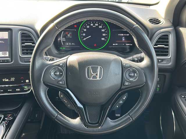 ホンダ ヴェゼル ハイブリッド Z ホンダセンシング 茨城県 2019(平31)年 6.5万km ミッドナイトブルービームM 純正SDナビ/Bluetooth/CD/DVD/フルセグテレビ/バックカメラ/クルーズコントロール/追従機能/LEDオートライト/シートヒーター/ハーフレザー/フロントワイパーデアイサー/ルーフレール/USBポート/プッシュスタート/スマートキー/ビルドインETC
