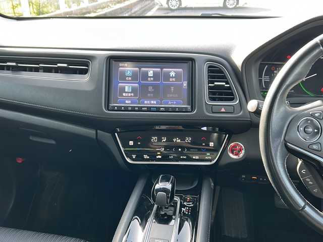 ホンダ ヴェゼル ハイブリッド Z ホンダセンシング 茨城県 2019(平31)年 6.5万km ミッドナイトブルービームM 純正SDナビ/Bluetooth/CD/DVD/フルセグテレビ/バックカメラ/クルーズコントロール/追従機能/LEDオートライト/シートヒーター/ハーフレザー/フロントワイパーデアイサー/ルーフレール/USBポート/プッシュスタート/スマートキー/ビルドインETC