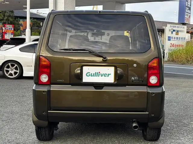 ダイハツ ネイキッド ターボ Gパッケージ 熊本県 2000(平12)年 8.7万km ダークオリーブマイカ ターボ/4WD/社外オーディオ/【Bluetooth/CD/AM/FM/AUX】/ポータブルナビ（CN-G1400VD）/ETC/革調シートカバー/14インチアルミホイール/純正フロアマット/ドアバイザー/リモコンキー