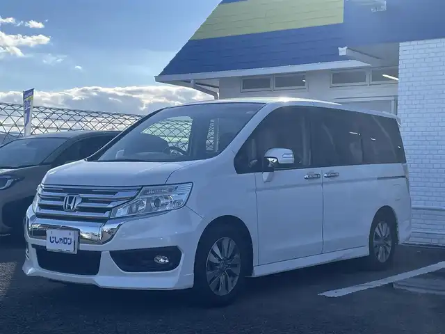 ホンダ ステップワゴン スパーダ Z 徳島県 2014(平26)年 9.7万km ホワイトオーキッドパール (株)IDOMが運営する【じしゃロン徳島店】の自社ローン専用車両になりますこちらは現金またはオートローンご利用時の価格です。/自社ローンご希望の方は別途その旨お申付け下さい”										/										/純正９型ナビゲーション　/バックカメラ　/ＨＩＤオートヘッドライト　/フォグランプ/フリップダウンモニター/純正１６インチアルミホイール/両側パワースライドドア　/パドルシフト/アイドリングストップ/ビルトインＥＴＣ　/クルーズコントロール/ウィンカーミラー/メッキドアハンドル/革巻きステアリング/ステアリングリモコン/ｗエアバック/純正フロアマット/取扱説明書