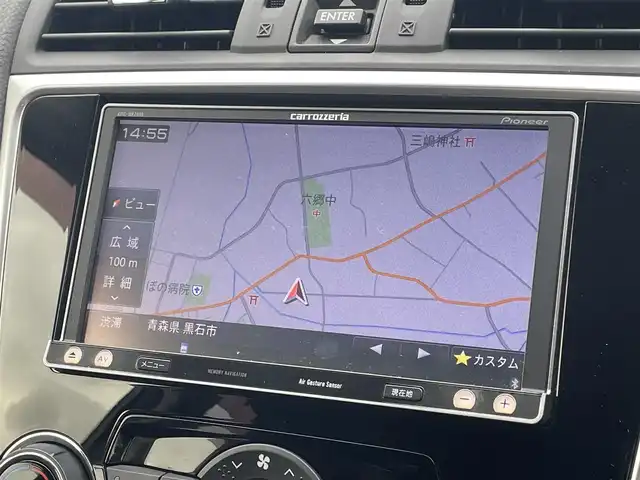 スバル レヴォーグ 1．6GT－S アイサイト 青森県 2014(平26)年 10.2万km ダークグレーメタリック 4WD/社外メモリナビ・フルセグTV/CD・DVD・Bluetooth・SD/バックカメラ/前席パワーシート/アイサイトver3/プリクラッシュブレーキ/追従クルーズコントロール/アクティブレーンキープ/サイド・カーテンエアバッグ/パドルシフト/ビルトインETC/純正フロアマット/LEDヘッドライト/フォグランプ/リアフォグランプ/純正18インチアルミ
