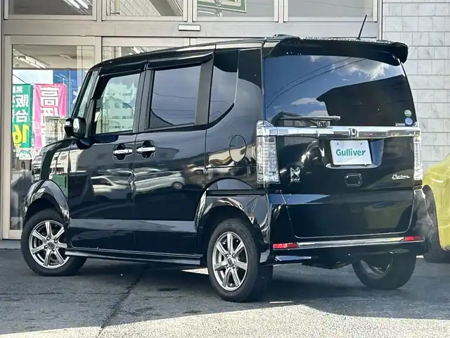 ホンダ Ｎ ＢＯＸ カスタム G ターボ Lパッケージ 岩手県 2016(平28)年 6.4万km スマートブラック ４WD/純正ナビ/FM/AM/フルセグ/Bluetooth/シティブレーキアクティブシステム/両側パワースライドア/クルーズコントロール/横滑り防止装置/シートヒーター/プッシュスタート/LEDライト/フォグランプ/スマートキー/スペアキー/純正バイザー/純正マット/ETC/夏タイヤ積載/保証書　取説