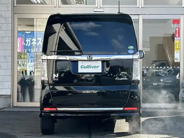 ホンダ Ｎ ＢＯＸ カスタム G ターボ Lパッケージ 岩手県 2016(平28)年 6.4万km スマートブラック ４WD/純正ナビ/FM/AM/フルセグ/Bluetooth/シティブレーキアクティブシステム/両側パワースライドア/クルーズコントロール/横滑り防止装置/シートヒーター/プッシュスタート/LEDライト/フォグランプ/スマートキー/スペアキー/純正バイザー/純正マット/ETC/夏タイヤ積載/保証書　取説