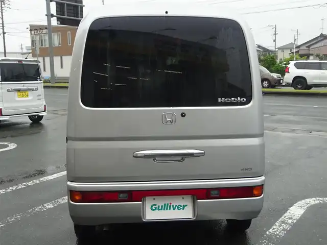 ホンダ バモス ホビオ G 静岡県 2013(平25)年 4.3万km アラバスターシルバーメタリック ワンオーナー・禁煙車/4WD/carrozzeria SDナビ/（CD/DVD/SD/BT）/Yupiteru 前後ドライブレコーダー/ETC/前席パワーウィンドウ/両側スライドドア/リモコンキー/純正フロアマット/バイザー/保証書、取扱説明書