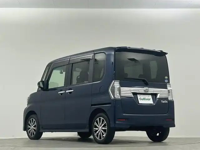 ダイハツ タント カスタムX トップED VS SAⅢ 埼玉県 2019(令1)年 5.2万km レーザーブルークリスタルシャイン 純正ナビ　フルセグ　CD DVD BT　全方位カメラ　ETC　ドラレコ　スマートアシスト　ハーフレザーシート　純正AW14インチ　両側電動　コーナーセンサー　LEDオートライト　