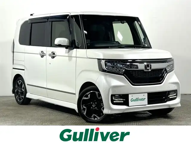 ホンダ Ｎ ＢＯＸ カスタム G EX ターボ ホンダセンシング 大阪府 2018(平30)年 4.7万km プラチナホワイトパール 純正ナビ(フルセグ/DVD再生/Bluetooth) バックカメラ ETC 両側パワースライドドア ハーフレザー 衝突軽減 レーダークルコン レーンアシスト スマートキー プッシュスタート ドラレコ