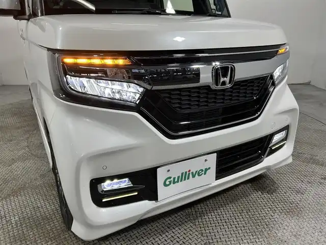 ホンダ Ｎ ＢＯＸ カスタム G EX ターボ ホンダセンシング 大阪府 2018(平30)年 4.7万km プラチナホワイトパール 純正ナビ(フルセグ/DVD再生/Bluetooth) バックカメラ ETC 両側パワースライドドア ハーフレザー 衝突軽減 レーダークルコン レーンアシスト スマートキー プッシュスタート ドラレコ