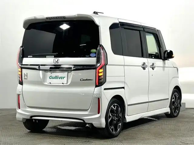 ホンダ Ｎ ＢＯＸ カスタム G EX ターボ ホンダセンシング 大阪府 2018(平30)年 4.7万km プラチナホワイトパール 純正ナビ(フルセグ/DVD再生/Bluetooth) バックカメラ ETC 両側パワースライドドア ハーフレザー 衝突軽減 レーダークルコン レーンアシスト スマートキー プッシュスタート ドラレコ