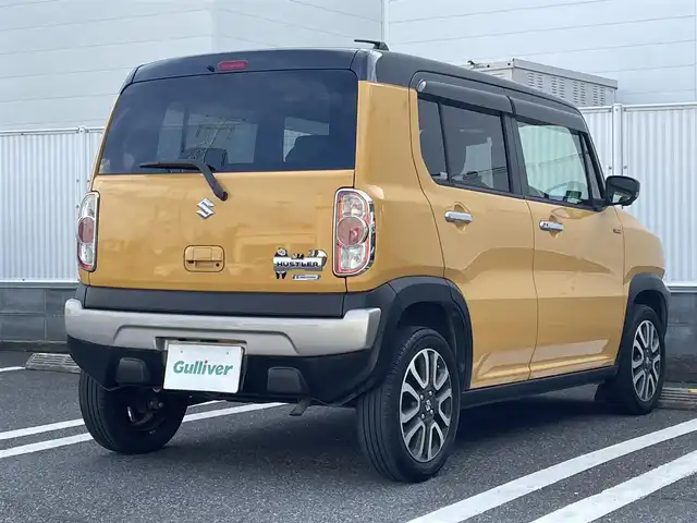 スズキ ハスラー Jスタイル Ⅱ 群馬県 2016(平28)年 7.5万km アクティブイエロー/ブラック2トーンルーフ プッシュスタート/純正ナビ（フルセグ/CD/DVD/AUX/BT）/アラウンドビューモニター/LEDオートライト/ハーフレザーシート/シートヒーター/純正15インチアルミホイール/ステアリングスイッチ/アイドリングストップ/スマートキー/保証書・取扱説明書