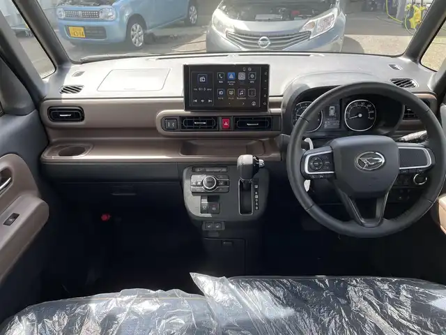 ダイハツ ムーヴ キャンバス セオリー G 石川県 2024(令6)年 0.3万km ファイアークォーツレッドM 純正ディスプレイオーディオ/フルセグTV/バックカメラ/LEDヘッドライト/レーダーブレーキ/スマートキー/プッシュスタート/電動ミラー/両側パワースライドドア/シートヒーター/HDMI端子/保証書