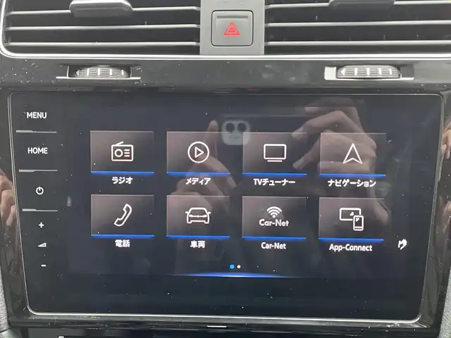 フォルクスワーゲン ゴルフ TSI ハイライン マイスター 栃木県 2020(令2)年 4.6万km 紺 黒革シート　/純正ナビ　/CD/DVD/Blutooth　/バックカメラ　/エマージェンシーブレーキ　/レーンキープアシスト　/アダクティブクルーズコントロール　/ブラインドスポットディテクション　/エレクトロニックパーキングブレーキ　/パーキングアシスト　/前後コーナーセンサー　/ETC2.0　/前席シートヒーター　/スペアキー1本