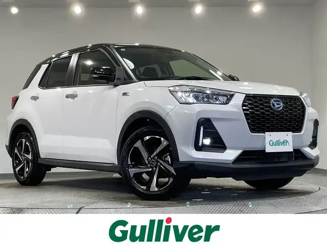 ダイハツ ロッキー プレミアム G HEV 愛知県 2021(令3)年 3.3万km ブラックマイカメタリック/シャイニングホワイトパール ２トーン　/純正９インチナビ　/(AM/FM/Bluetooth/フルセグTV/SD/CD・DVD再生）/パノラマモニター　/レーダークルーズコントロール　/衝突軽減ブレーキ　/シートヒーター　/ＬＥＤヘッドライト　/オートブレーキホールド機能/コーナーセンサー　/ＵＳＢ端子　/ＬＥＤフォグ/車線逸脱警報/純正フロアマット