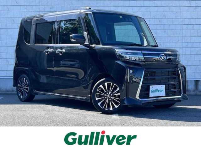 ダイハツ タント カスタム RS 大阪府 2022(令4)年 4.2万km ブラックマイカメタリック 純正9インチディスプレイオーディオ/バックカメラ/衝突被害軽減システム/レーンキープアシスト/コーナーセンサー/シートヒーター/純正アルミホイール/純正フロアマット/両側パワースライドドア/ハーフレザー/アイドリングストップ/LEDヘッドライト/スマートキー/プッシュスタートボタン