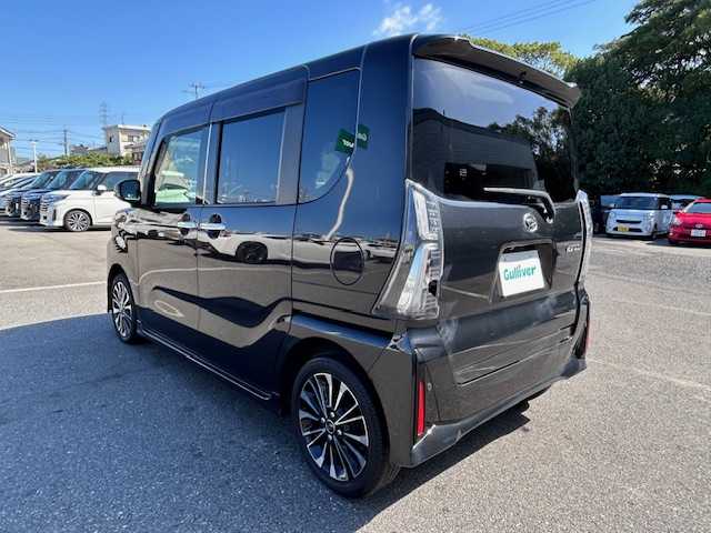 ダイハツ タント カスタム RS 大阪府 2022(令4)年 4.2万km ブラックマイカメタリック 純正9インチディスプレイオーディオ/バックカメラ/衝突被害軽減システム/レーンキープアシスト/コーナーセンサー/シートヒーター/純正アルミホイール/純正フロアマット/両側パワースライドドア/ハーフレザー/アイドリングストップ/LEDヘッドライト/スマートキー/プッシュスタートボタン