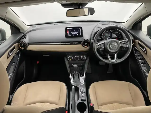 マツダ デミオ 岡山県 2016(平28)年 2.3万km ディープクリスタルブルーマイカ 純正ナビ　/シートヒーター　/ＬＥＤヘッドライト　/ＥＴＣ　/クルーズコントロール　/ブラインドスポットモニター　/フルセグ　/Ｂｌｕｅｔｏｏｔｈ　/スマートキー　/アイドリングストップ　/オートライト　/フォグライト/禁煙車/ヘッドアップディスプレイ/パドルシフト