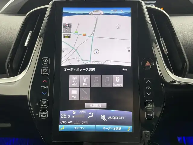 トヨタ プリウス A ツーリングセレクション 岡山県 2019(平31)年 5.4万km ホワイトパールクリスタルシャイン 純正１１.6インチナビ/（フルセグTV/Bluetooth/USB）/衝突軽減ブレーキ/レーダークルーズコントロール/黒合皮シート/ビルトインETC2.0/テレビキャンセラー/シートヒーター/ＬＥＤヘッドライト　/オートハイビーム/バックカメラ/ドライブレコーダー/ブラインドスポットモニター/アイドリングストップ/プッシュスタート/スマートキー×2/取扱説明書/新車保証書