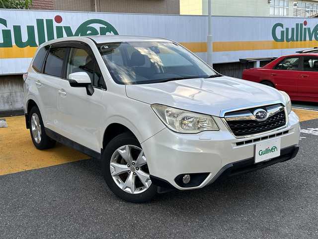 スバル フォレスター 2．0i－L 静岡県 2013(平25)年 7.2万km サテンホワイトパール ワンオーナー/6速マニュアル/社外ナビ/フルセグTV/DVD/CD/SD/MSV/BT/前後ドライブレコーダー/クルーズコントロール/ETC/HIDヘッドライト/純正17インチAW/キーレス /スペアキー/保証書/取扱説明書