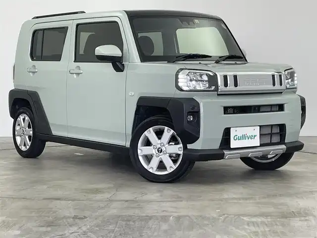 ダイハツ タフト G クロムベンチャー 群馬県 2023(令5)年 1.6万km セラミックグリーンM 社外7インチナビ/パノラマモニター/オートハイビーム/LEDヘッドライト/シートヒーター/純正15インチアルミホイール/ステアリングリモコン/電子パーキング/オートブレーキホールド/コーナーセンサー/スマートキー/禁煙車/ガラスルーフ/プッシュスタート/アイドリングストップ/スペアキー/純正フロアマット/フルセグテレビ