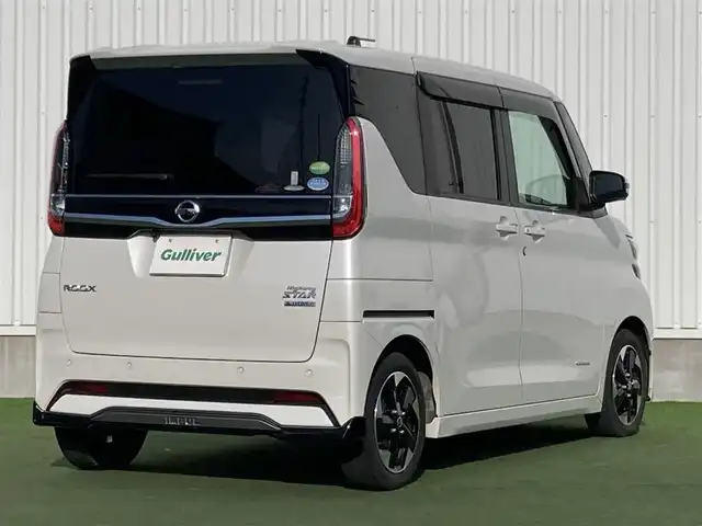 日産 ルークス HWS X プロパイロットED 香川県 2021(令3)年 2.8万km ホワイトパール 登録時走行距離：27650km/純正9型ナビ/全方位カメラ/両側パワースライドドア/エマージェンシーブレーキ/レーンキープアシスト/レーダークルーズコントロール/クリアランスソナー/電子パーキングブレーキ/LEDヘッドライト/オートライト/フォグランプ/サーキュレーター/ロールサンシェード/ドライブレコーダー/ビルトインETC/プッシュスタート/スマートキー/スペアキー