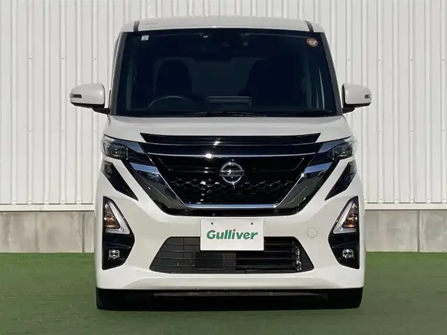 日産 ルークス HWS X プロパイロットED 香川県 2021(令3)年 2.8万km ホワイトパール 登録時走行距離：27650km/純正9型ナビ/全方位カメラ/両側パワースライドドア/エマージェンシーブレーキ/レーンキープアシスト/レーダークルーズコントロール/クリアランスソナー/電子パーキングブレーキ/LEDヘッドライト/オートライト/フォグランプ/サーキュレーター/ロールサンシェード/ドライブレコーダー/ビルトインETC/プッシュスタート/スマートキー/スペアキー