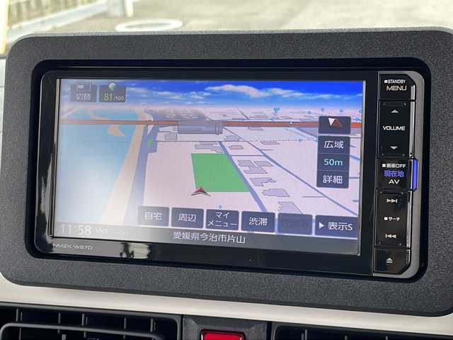 ダイハツ ムーヴ キャンバス ストライプス G 山口県 2024(令6)年 0.1万km シャイニングホワイトパール/レイクブルーメタリック 純正SDナビ　【NMZK-W67D】/・Bluetooth接続/・フルセグTV/・アラウンドビューモニター/・DVD再生機能有/スマートアシスト/・衝突軽減ブレーキ/・ふらつき警報/・車線逸脱警報/・先行車発進お知らせ機能/・標識認識機能/・アダプティブクルーズコントロール/・レーンキープコントロール/・コーナーセンサー/・オートハイビーム/シートヒーター/スマートキー/プッシュスタート/スペアキー1本/USB入力端子/両側パワースライドドア/純正14インチアルミホイール/ウィンカーミラー/ロック連動自動開閉ドアミラー/Ｄ席/Ｎ席ホットドリンクホルダー/電子パーキングブレーキ/オートブレーキホールド/スマートキー/イモビライザー/プッシュスタート/後席ＩＳＯＦＩＸシート/ＵＶカットプライバシーガラス/ＬＥＤヘッドライト/ＬＥＤフォグランプ/ＬＥＤリアコンビネーションランプ/分割可倒式リアシート/マルチインフォメーションディスプレイ/シートアンダートレー