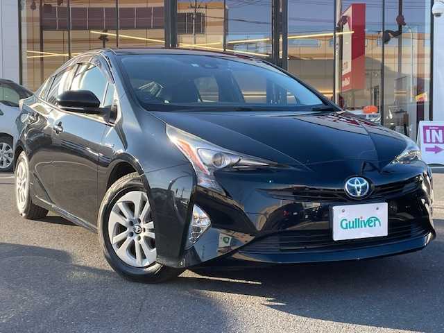 トヨタ プリウス S 宮城県 2016(平28)年 6.4万km アティチュードブラックマイカ 登録時走行距離６３３７３ｋｍ/レーダークルーズコントロール/バックカメラ/プリクラッシュセーフティ/レーンキープアシスト/横滑り防止機能/前後ドライブレコーダー/ＬＥＤヘッドライト/プッシュスタート/スマートキー/純正ナビ/・Bluetooth/・ワンセグ/・SDサーバー/・CD/DVD/ＥＴＣ/フォグランプ/純正フロアマット/オートライト