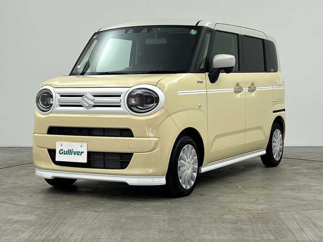 スズキ ワゴンＲ スマイル HYBRID S リミテッド 三重県 2024(令6)年 1.4万km ベージュⅡ /禁煙車//純正ナビ/・フルセグ・Bluetooth・CD・DVD・USB・AppleCarPlay・AndroidAuto//全方位モニター//両側パワースライドドア//運転席シートヒーター//衝突軽減//レーンキープアシスト//ステアリングスイッチ//ETC//LEDヘッドライト//オートライト//純正デカールセット//純正フルエアロ（F・S・R）//スマートキー//プッシュスタート