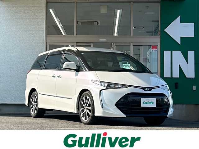 トヨタ エスティマ アエラス プレミアム 愛知県 2017(平29)年 6.6万km ホワイトパールクリスタルシャイン ワンオーナー/4WD/ＳＯＲＥＸヒッチメンバー/純正SDナビ/両側パワースライドドア/フリップダウンモニター/純正LEDヘッドライト/純正18アルミ/D席パワーシート/クルーズコントロール/バックカメラ/フルセグＴＶ/Ｂｌｕｅｔｏｏｔｈ/オートハイビーム/ＨＤＭＩ入力/ドアバイザー/ウィンカーミラー/保証書/取扱説明書/記録簿R6
