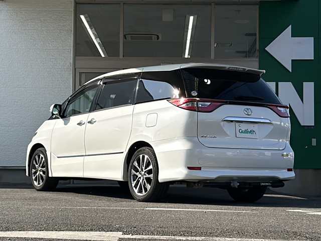 トヨタ エスティマ アエラス プレミアム 愛知県 2017(平29)年 6.6万km ホワイトパールクリスタルシャイン ワンオーナー/4WD/ＳＯＲＥＸヒッチメンバー/純正SDナビ/両側パワースライドドア/フリップダウンモニター/純正LEDヘッドライト/純正18アルミ/D席パワーシート/クルーズコントロール/バックカメラ/フルセグＴＶ/Ｂｌｕｅｔｏｏｔｈ/オートハイビーム/ＨＤＭＩ入力/ドアバイザー/ウィンカーミラー/保証書/取扱説明書/記録簿R6