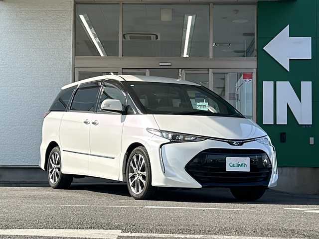 トヨタ エスティマ アエラス プレミアム 愛知県 2017(平29)年 6.6万km ホワイトパールクリスタルシャイン ワンオーナー/4WD/ＳＯＲＥＸヒッチメンバー/純正SDナビ/両側パワースライドドア/フリップダウンモニター/純正LEDヘッドライト/純正18アルミ/D席パワーシート/クルーズコントロール/バックカメラ/フルセグＴＶ/Ｂｌｕｅｔｏｏｔｈ/オートハイビーム/ＨＤＭＩ入力/ドアバイザー/ウィンカーミラー/保証書/取扱説明書/記録簿R6