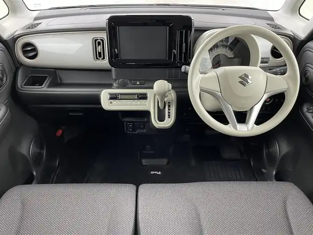 スズキ ワゴンＲ スマイル HYBRID S 福島県 2024(令6)年 0.5万km ピュアホワイトP スズキセーフティサポート/・デュアルセンサーブレーキサポート/・車線逸脱警報機能/コーナーセンサー/両側パワースライドドア/運転席シートヒーター/ハロゲンヘッドライト/・オートライト/・ヘッドライトレベライザー/チルトステアリング/純正フロアマット/ABS/横滑り防止装置/アイドリングストップ/盗難防止装置/電動格納ミラー/プッシュスタート/・スマートキー/・スペアキー
