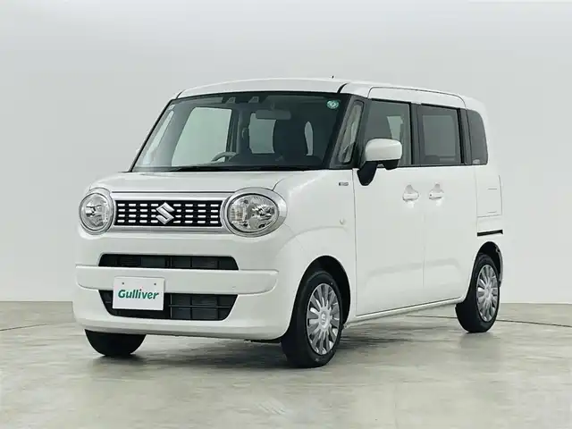 スズキ ワゴンＲ スマイル HYBRID S 福島県 2024(令6)年 0.5万km ピュアホワイトP スズキセーフティサポート/・デュアルセンサーブレーキサポート/・車線逸脱警報機能/コーナーセンサー/両側パワースライドドア/運転席シートヒーター/ハロゲンヘッドライト/・オートライト/・ヘッドライトレベライザー/チルトステアリング/純正フロアマット/ABS/横滑り防止装置/アイドリングストップ/盗難防止装置/電動格納ミラー/プッシュスタート/・スマートキー/・スペアキー