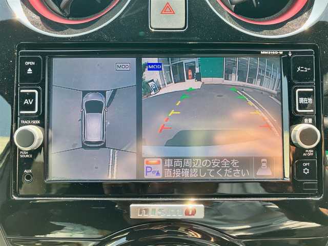 日産 ノート e－パワー ニスモ 福島県 2018(平30)年 4.7万km ブリリアントホワイトパール /エンジンスタートボタン//パワーステアリング//パワーウィンドウ//スマートキー//オートエアコン//クルーズコントロール//ETC//全方位カメラ//純正ナビ（CD/DVD）//純正ドライブレコーダー//純正フロアマット//純正アルミホイール//ABS//横滑り防止装置//ナイトビジョン//コーナーセンサー前後//レーンキープアシスト//オートライト//Wエアバック//衝突軽減システム//デジタルインナーミラー//社外アルミ車載（スタッドレス）