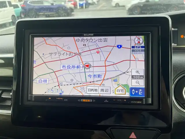 ホンダ Ｎ ＢＯＸ カスタム G L ホンダセンシング 島根県 2018(平30)年 1.1万km クリスタルブラックパール 社外SDナビ　/ワンセグTV　/ビルトインETC　/アダプティブクルーズコントロール　/衝突軽減システム　/レーンキープアシスト/革調シートカバー　　/パワースライドドア　/後方コーナーセンサー　/純正LEDライト　/純正フォグランプ/純正フロアマット/純正14インチアルミホイール/スペアキー