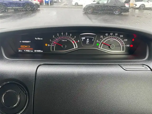 ホンダ Ｎ ＢＯＸ カスタム G L ホンダセンシング 島根県 2018(平30)年 1.1万km クリスタルブラックパール 社外SDナビ　/ワンセグTV　/ビルトインETC　/アダプティブクルーズコントロール　/衝突軽減システム　/レーンキープアシスト/革調シートカバー　　/パワースライドドア　/後方コーナーセンサー　/純正LEDライト　/純正フォグランプ/純正フロアマット/純正14インチアルミホイール/スペアキー