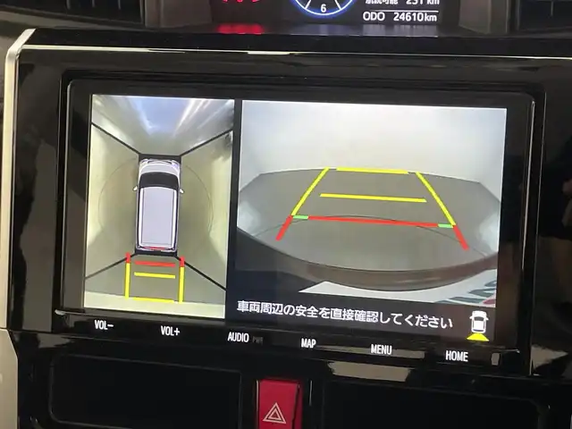 トヨタ ルーミー カスタムG 愛知県 2023(令5)年 2.5万km プラムブラウンパールクリスタルシャイン 純正９型ナビ　全方位カメラ　両側パワスラ　禁煙　フルセグ　DVD　スマアシ　追従クルコン　ドラレコ　ETC　コーナーセンサー　LEDオートライト　フォグ　オートハイビーム　USB　衝突軽減　純正マット　Bluetooth　アイドリングストップ　スマートキー　プッシュスタート