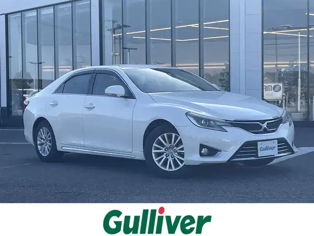 トヨタ マークＸ PREMIUM Four 新潟県 2013(平25)年 10.2万km ホワイトパールクリスタルシャイン 4WD/純正HDDナビ（Bluetooth/DTV/FM/AM）/ワンオーナー/バックカメラ/ハーフレザー/D/N席パワーシート/前後コーナーセンサー/D/N席シートヒーター/LEDヘッドライト/オートライト/ビルトインETC/純正16インチアルミホイール/スペアキー×1/スマートキー/プッシュスタート