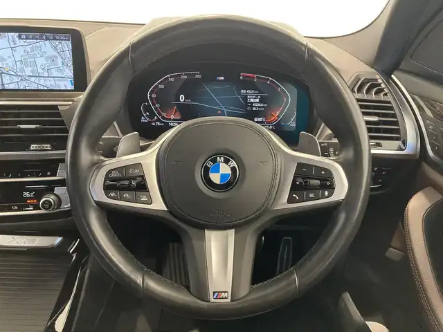 ＢＭＷ Ｘ３ xDrive20d Mスポーツ 熊本県 2021(令3)年 4.6万km アルピンホワイトⅢ ・スマートキー/・プッシュスタート/・インテリジェントセーフティ/・パーキングアシスト/・PDC自動起動/・アクティブPDC緊急ブレーキ/・注意喚起アシスタント/・ハイビームアシスト/・クルーズコントロール(追従式)/・茶革シート/・前席パワーシート/・全席シートヒーター/・純正HDDナビ/　【Bluetooth・USB・AppleCarPlay・AndroidAuto】/・フルセグTV/・全方位カメラ/・ETC/・ドライブレコーダー(前後録画)/・パワーバックドア/・LEDヘッドランプ/・LEDフォグランプ/・純正マット/・保証書/取説