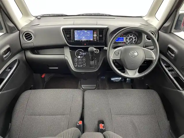 日産 デイズ ルークス ハイウェイスターX 宮城県 2017(平29)年 8.7万km スパークリングレッドM ナビ/全周囲カメラ/パワースライドドア/エマージェンシーブレーキ/オートハイビーム/スマートキー/フルオートエアコン/リアサーキュレーター/純正１４インチアルミ/ＬＥＤヘッドランプ/フォグランプ/禁煙車