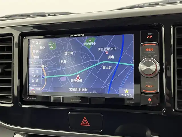 日産 デイズ ルークス ハイウェイスターX 宮城県 2017(平29)年 8.7万km スパークリングレッドM ナビ/全周囲カメラ/パワースライドドア/エマージェンシーブレーキ/オートハイビーム/スマートキー/フルオートエアコン/リアサーキュレーター/純正１４インチアルミ/ＬＥＤヘッドランプ/フォグランプ/禁煙車