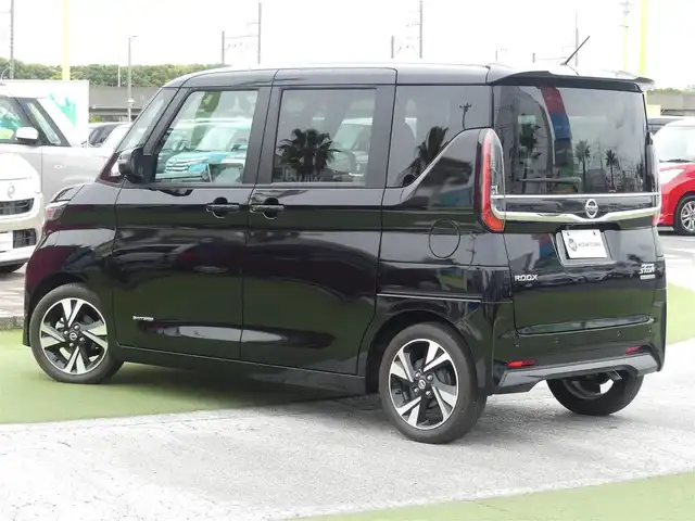 日産 ルークス HWS Gターボ プロパイロットED 千葉県 2022(令4)年 1万km ブラック エマージェンシーブレーキ/プロパイロット/インテリジェントクルーズコントロール/ハンズフリー両側パワースライドドア/純正コネクトナビ/地デジTV/【Bluetooth接続】/アラウンドビューモニター/ドライブレコーダー（DH5-D）/革巻きステアリング/ステアリングスイッチ/LEDヘッドライト/フォグライト/ウインカーミラー/コーナーセンサー/純正15インチアルミホイル/サイド/カーテンエアバッグ/インテリジェントキー