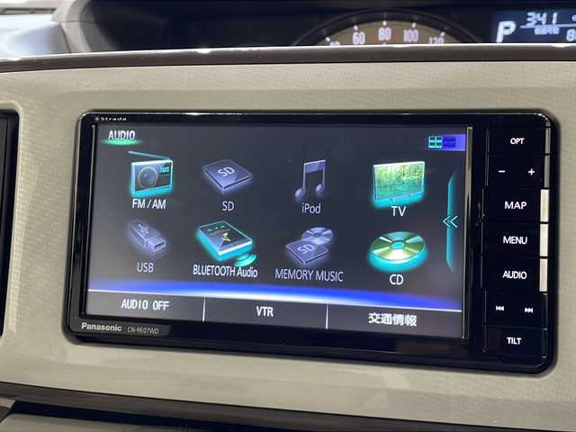 ダイハツ ムーヴ キャンバス G メイクアップ VS SAⅢ 栃木県 2021(令3)年 3.9万km パールホワイトⅢ/スムースグレーマイカメタリック 2トーン パナソニックナビ（CN-RE07WD）/(Bluetooth/フルセグTV)/全方位カメラ/バックカメラ/スマートアシストIII/・衝突回避支援ブレーキ機能/・衝突警報機能/・車線逸脱警報機能/・誤発進抑制制御機能/・先行車発進お知らせ機能/・前後コーナーセンサー/・オートハイビーム/ETC/前後ドライブレコーダー/両側パワースライドドア/運転席シートヒーター/LEDヘッドライト/フロントガラス熱線/バックソナー/オート電動格納ミラー
