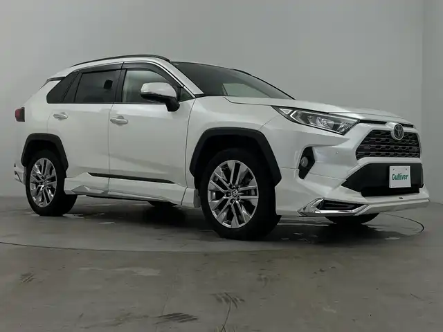 トヨタ ＲＡＶ４ G Zパッケージ 鹿児島県 2019(令1)年 6.6万km ホワイトパールクリスタルシャイン モデリスタフルエアロ/４ＷＤ/純正９型ナビ/（フルセグ・DVD・CD・SD・BT)/バックカメラ/AC100V/トヨタセーフティセンス/ＬＥＤヘッドライト/オートライト/合皮レザーシート/パワーシート/オートハイビーム/ステアリングスイッチ/シートメモリー/前席シートヒーター/レーンキープアシスト/クリアランスソナー/デジタルミラー/ETC2.0/純正フロアマット/スペアキー