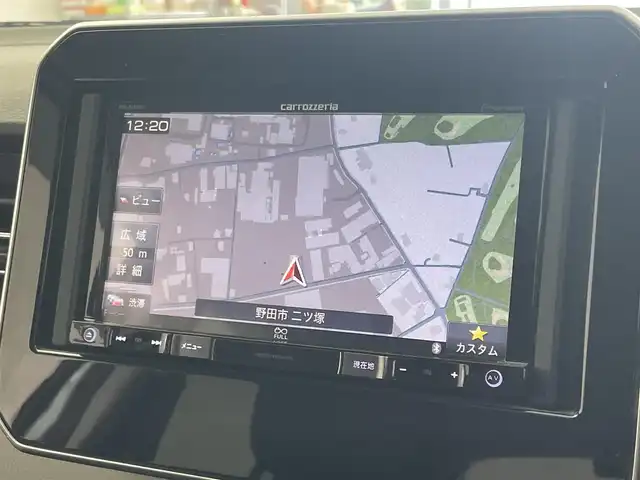 スズキ イグニス ハイブリッド MZ 埼玉県 2017(平29)年 7万km ピュアホワイトP 4WD/社外ナビ　/ CD DVD フルセグ Bluetooth/シートヒーター　/ＬＥＤヘッドライト　/クルーズコントロール　/純正アルミホイール　/パドルシフト　/オートライト　/スマートキー/オートエアコン　/プッシュスタート