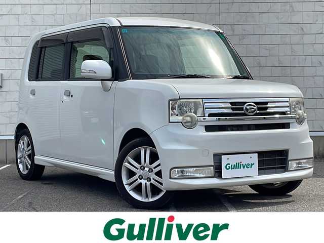ダイハツ ムーヴ コンテ カスタム RS 新潟県 2013(平25)年 4.5万km パールホワイトⅢ 純正ナビ/(AM/FM/CD/USB/ワンセグ)/ETC/アイドリングストップ/HIDヘッドライト/フォグランプ/革巻きステアリング/電格ミラー/ドアバイザー/スマートキー