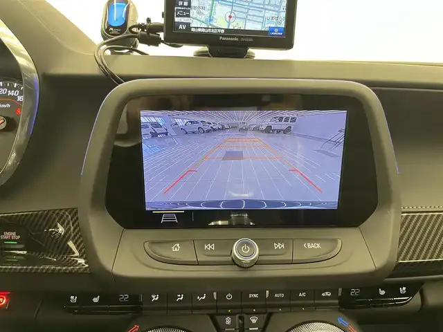 シボレー カマロ LT RS 岡山県 2019(令1)年 1.8万km 青Ｍ 社外トラック用ナビ/社外フロントコーナーセンサ/クルーズコントロール/Applecarplay/Androidauto/レザーシート/シートヒータ/シートクーラ/ドラレコ/PWシート/Bカメラ/アンビエントライト/HUD